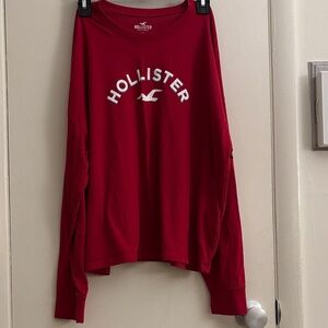 Hollister Crimson / red Crewneck Top